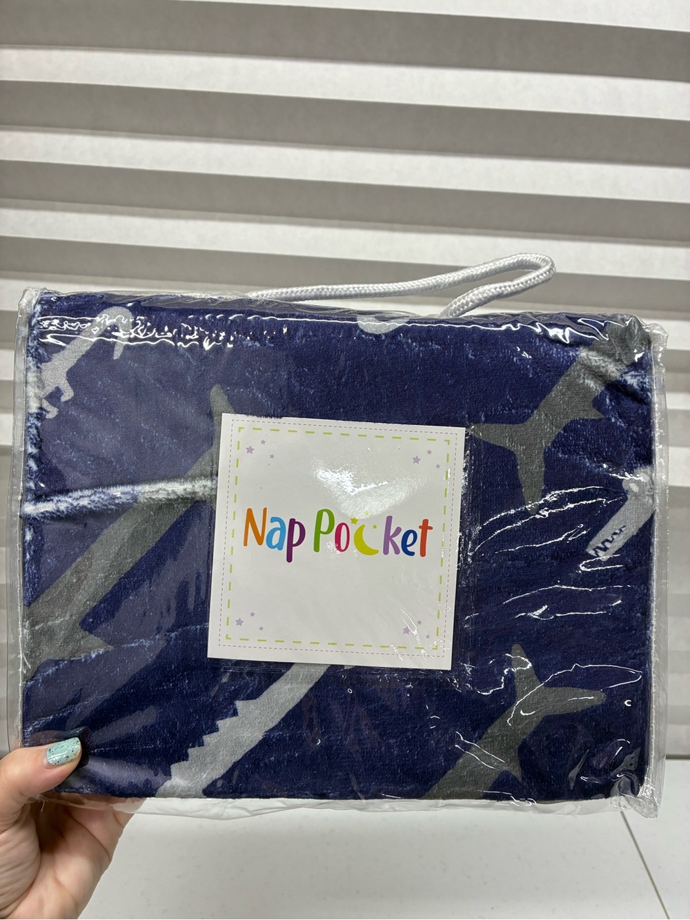Nap pocket boys sharks alligators 48" X 24" mat protector blanket on the go new